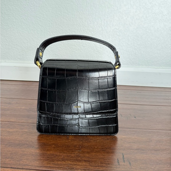 THE FAE TOP HANDLE BAG - BLACK CROC - Picture 4 of 9